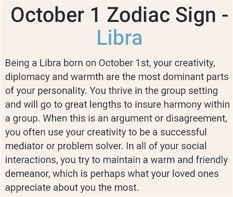 oct 1 zodiac sign|libra sign personality.